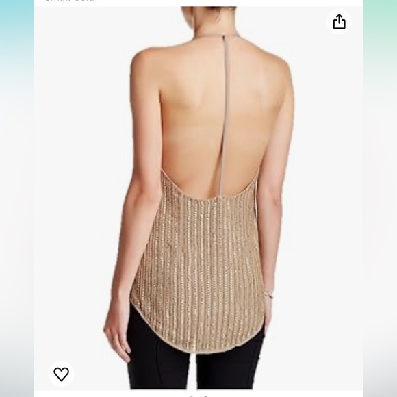 Walter Baker Womens Whitney Chiffon Embellished Tank Top, size large - Picture 2 of 3